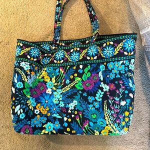 Vera Bradley Midnight Blues (retired pattern) Grand Tote. Gently used.